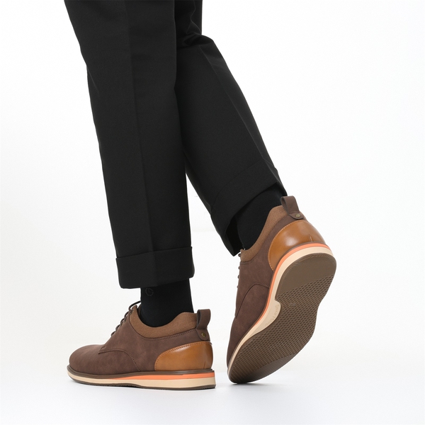 Men's Business Casual Oxford Shoes - BROWN - 7